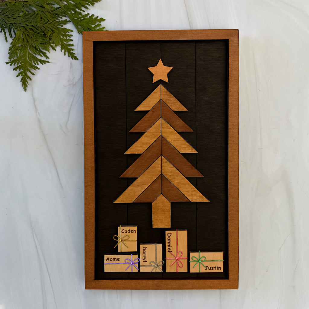 Abstract Christmas Tree Sign