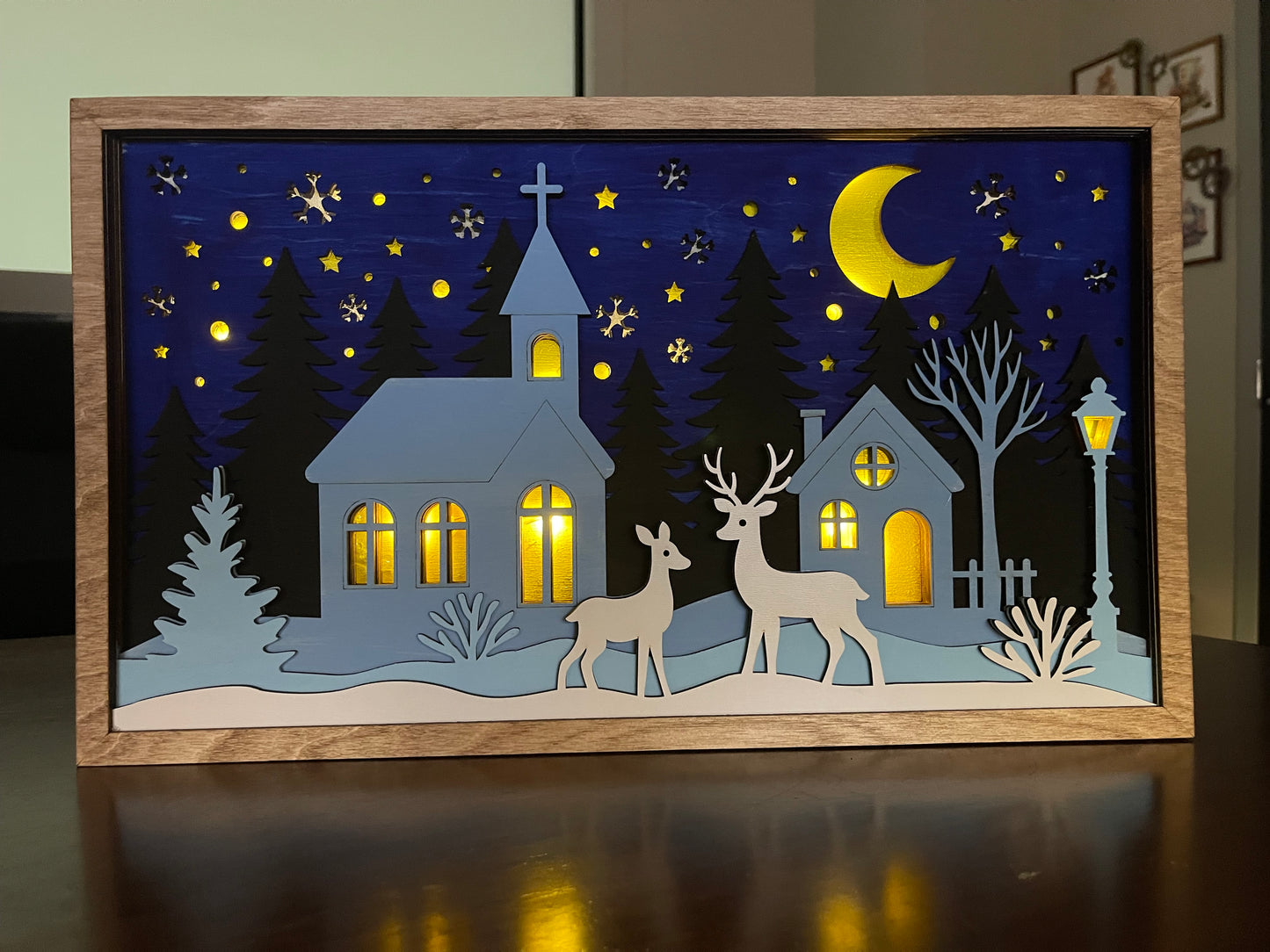 Winter Scene Sign (Pre-Lit)