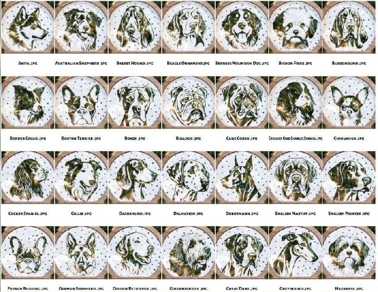 Dog Breed Snowglobe Ornaments - Personalized