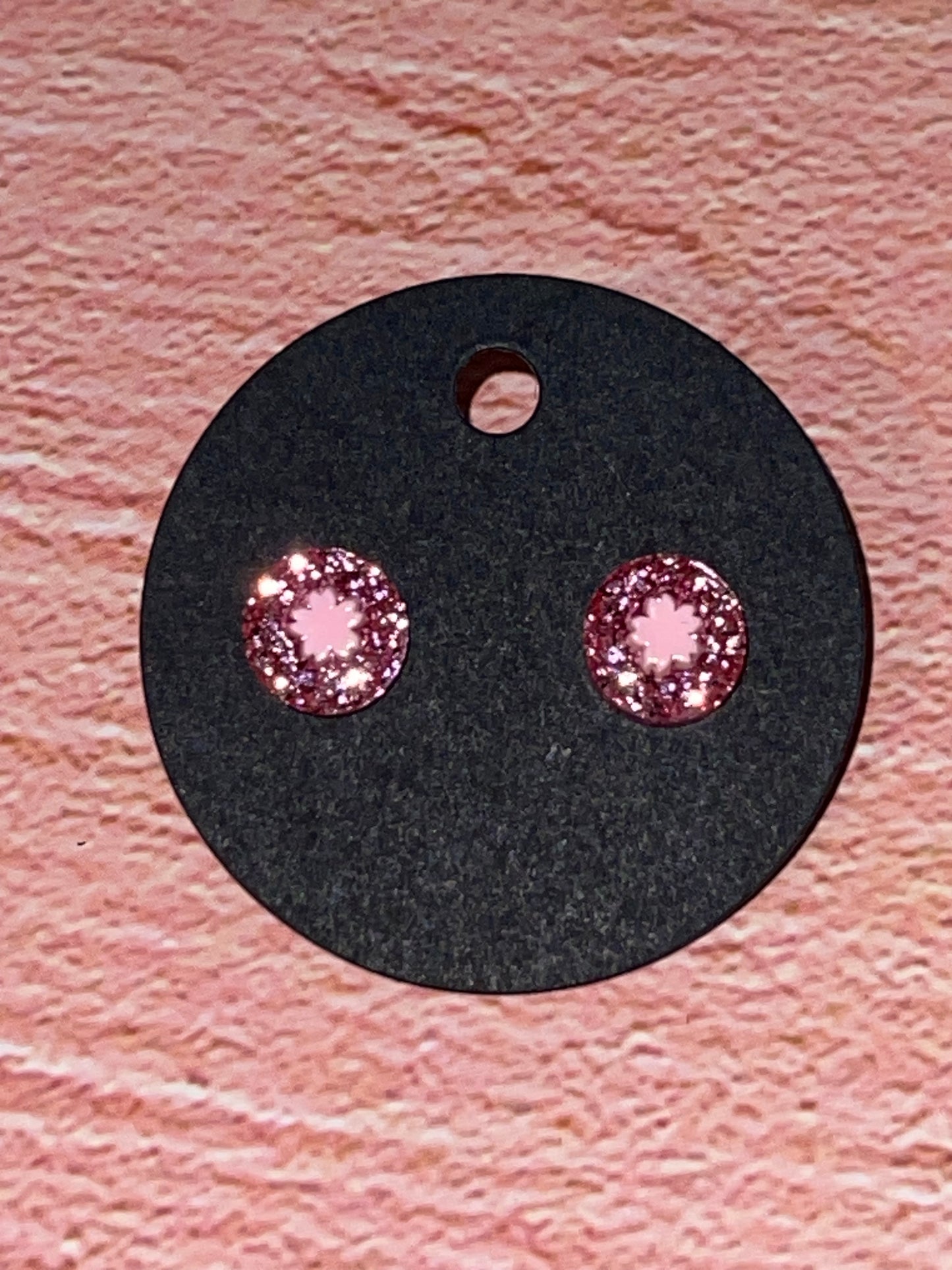 Fun Stud Earrings - Sparkling Acrylic with Nature Shapes