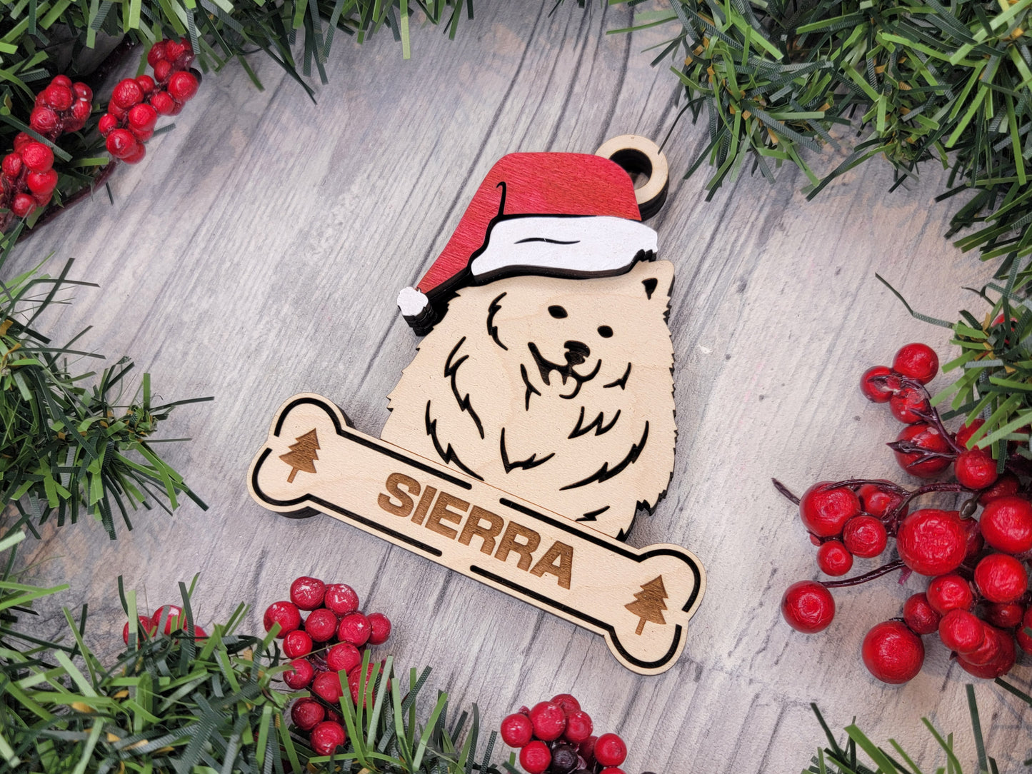 Santa Dogs - Personalized Christmas Ornaments: Breeds A - D