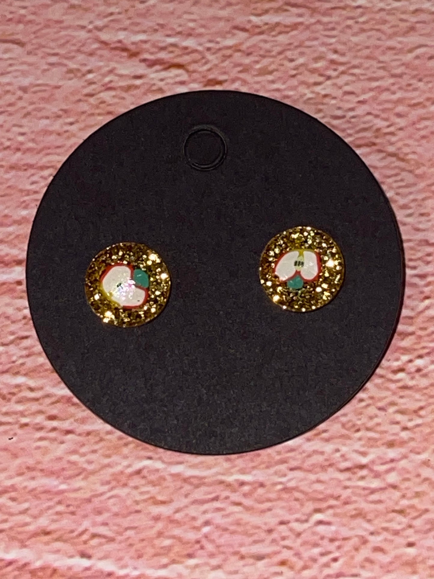 Fun Stud Earrings - Sparkling Acrylic with Food Shapes