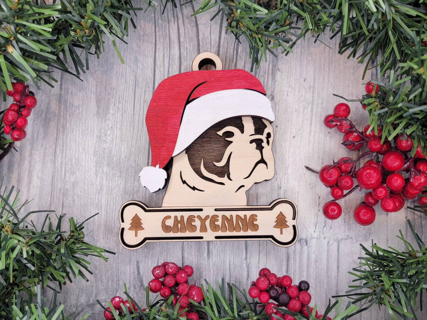 Santa Dogs - Personalized Christmas Ornaments: Breeds A - D