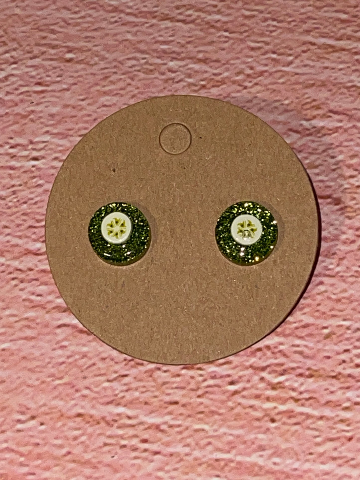 Fun Stud Earrings - Sparkling Acrylic with Food Shapes