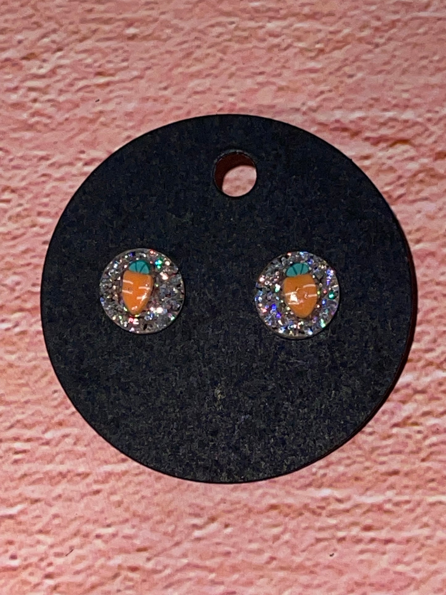 Fun Stud Earrings - Sparkling Acrylic with Food Shapes