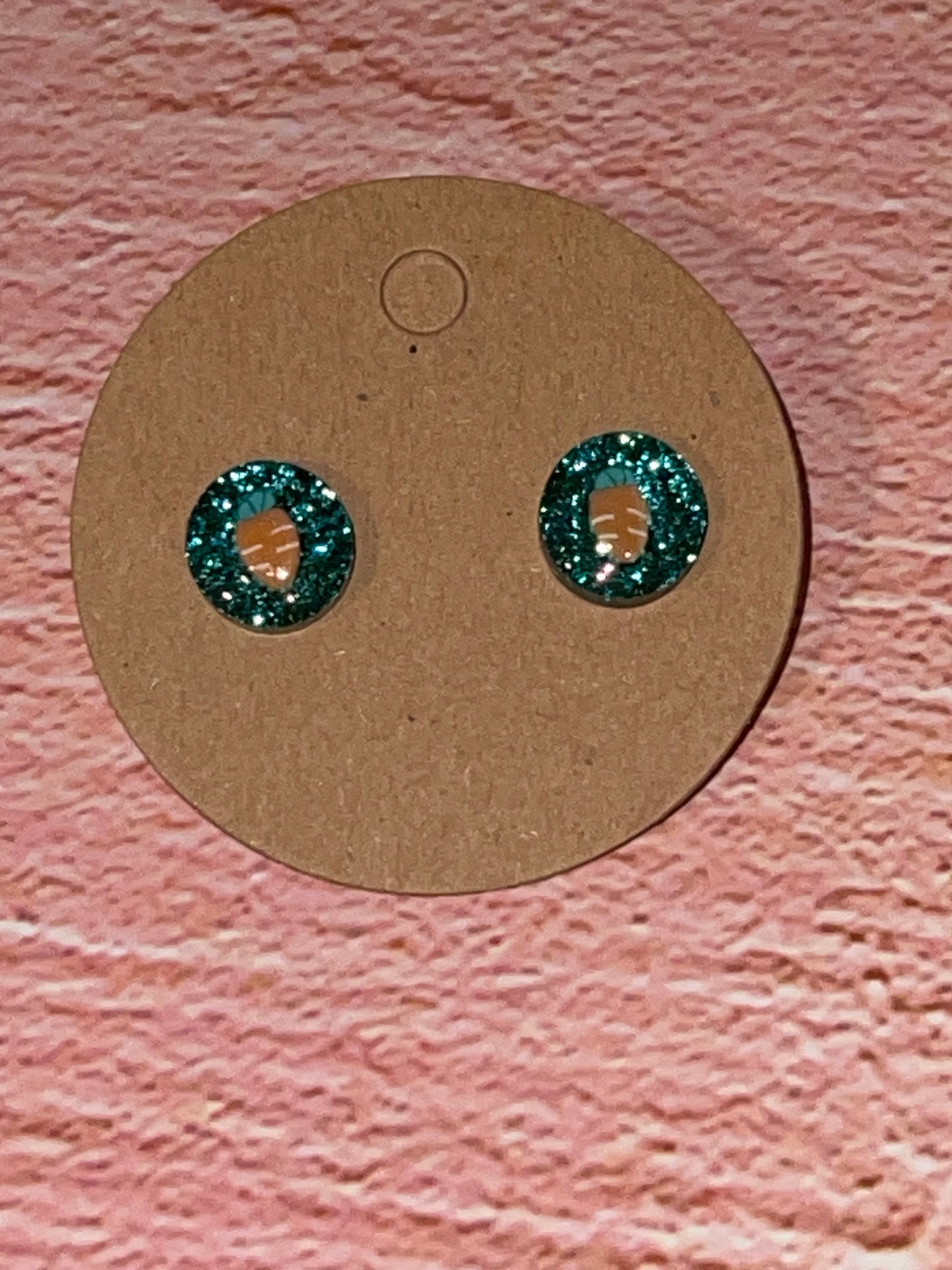 Fun Stud Earrings - Sparkling Acrylic with Food Shapes