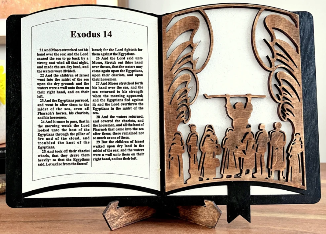 Open Bible Sign with Interchangeable Verses