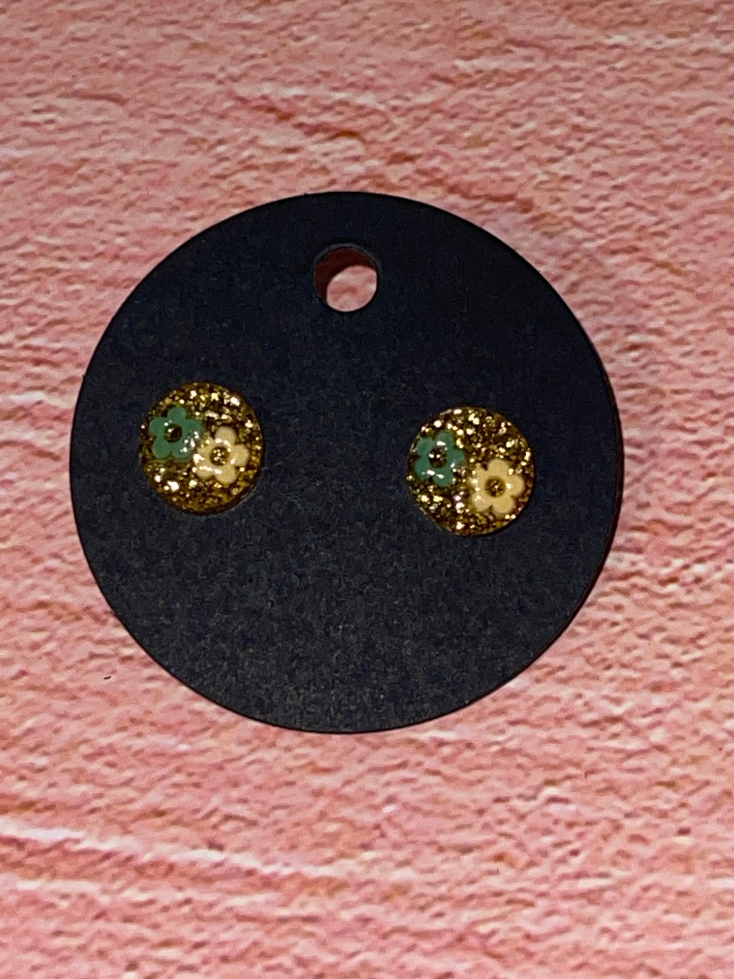 Fun Stud Earrings - Sparkling Acrylic with Nature Shapes