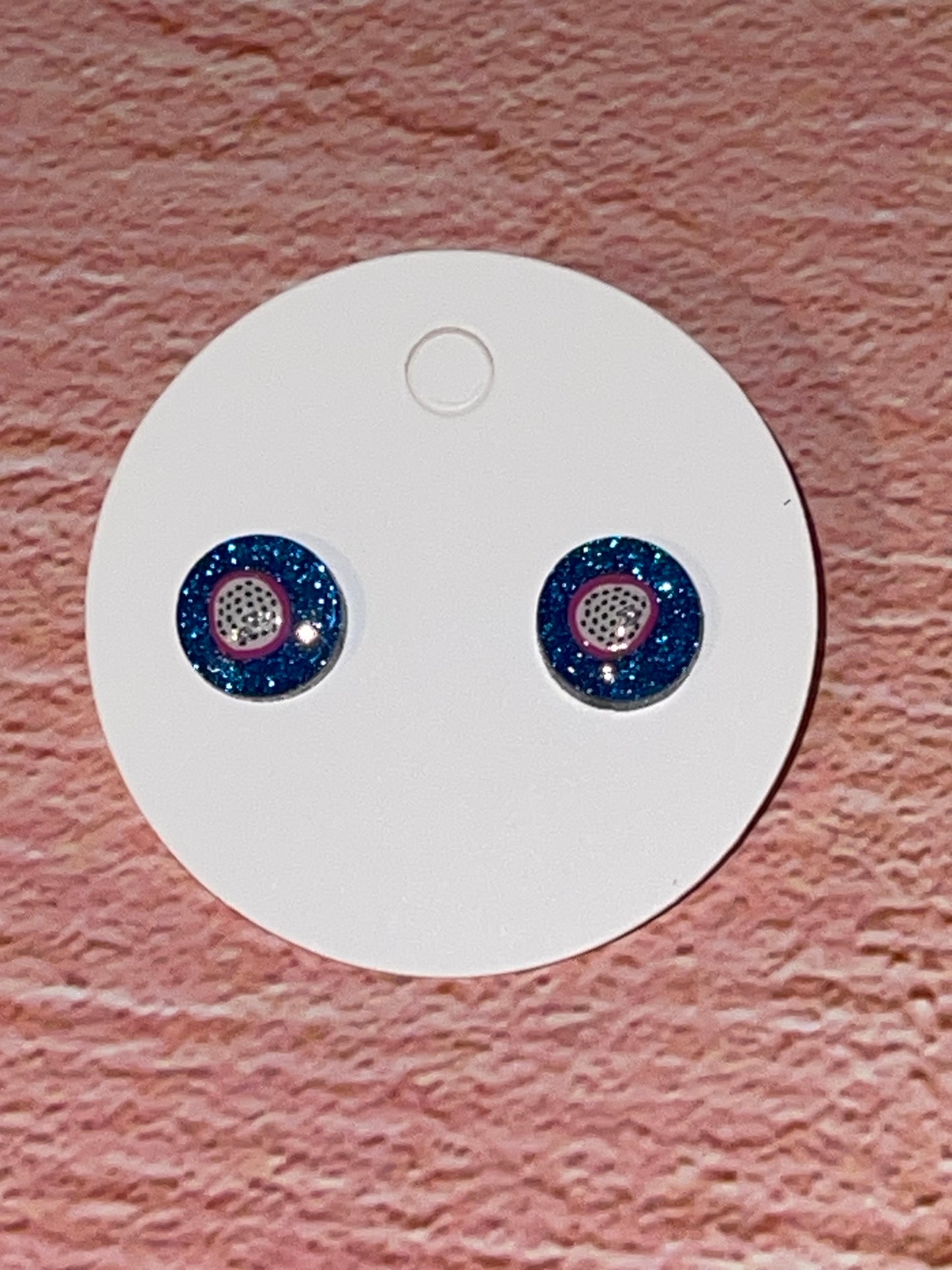 Fun Stud Earrings - Sparkling Acrylic with Food Shapes