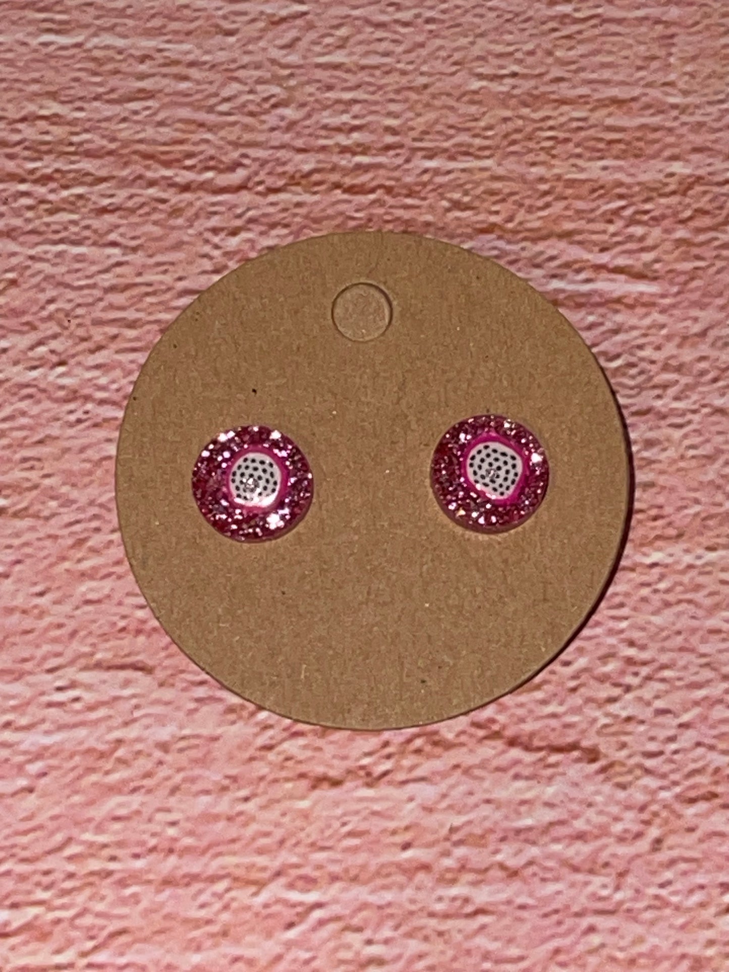 Fun Stud Earrings - Sparkling Acrylic with Food Shapes