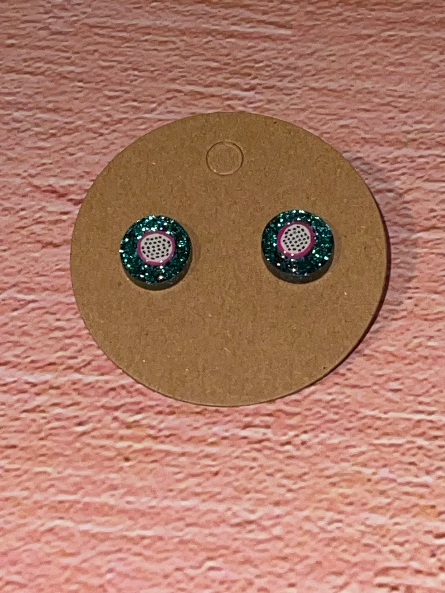 Fun Stud Earrings - Sparkling Acrylic with Food Shapes