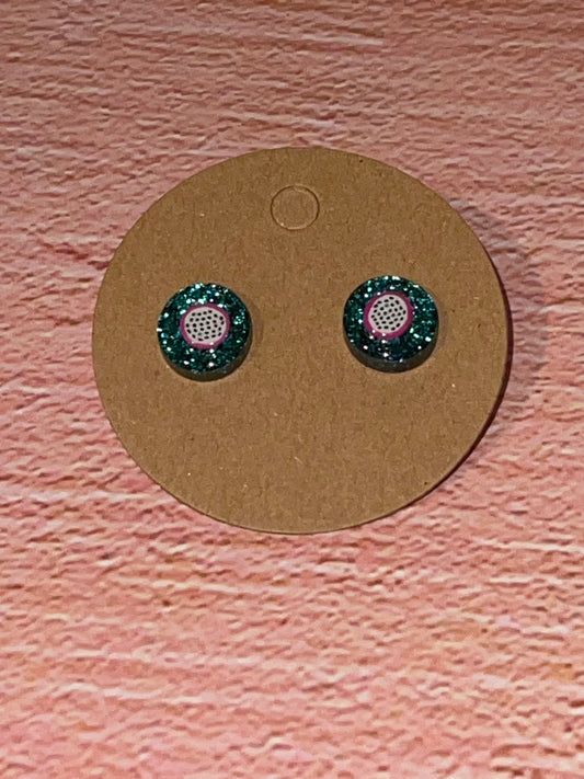 Fun Stud Earrings - Sparkling Acrylic with Food Shapes