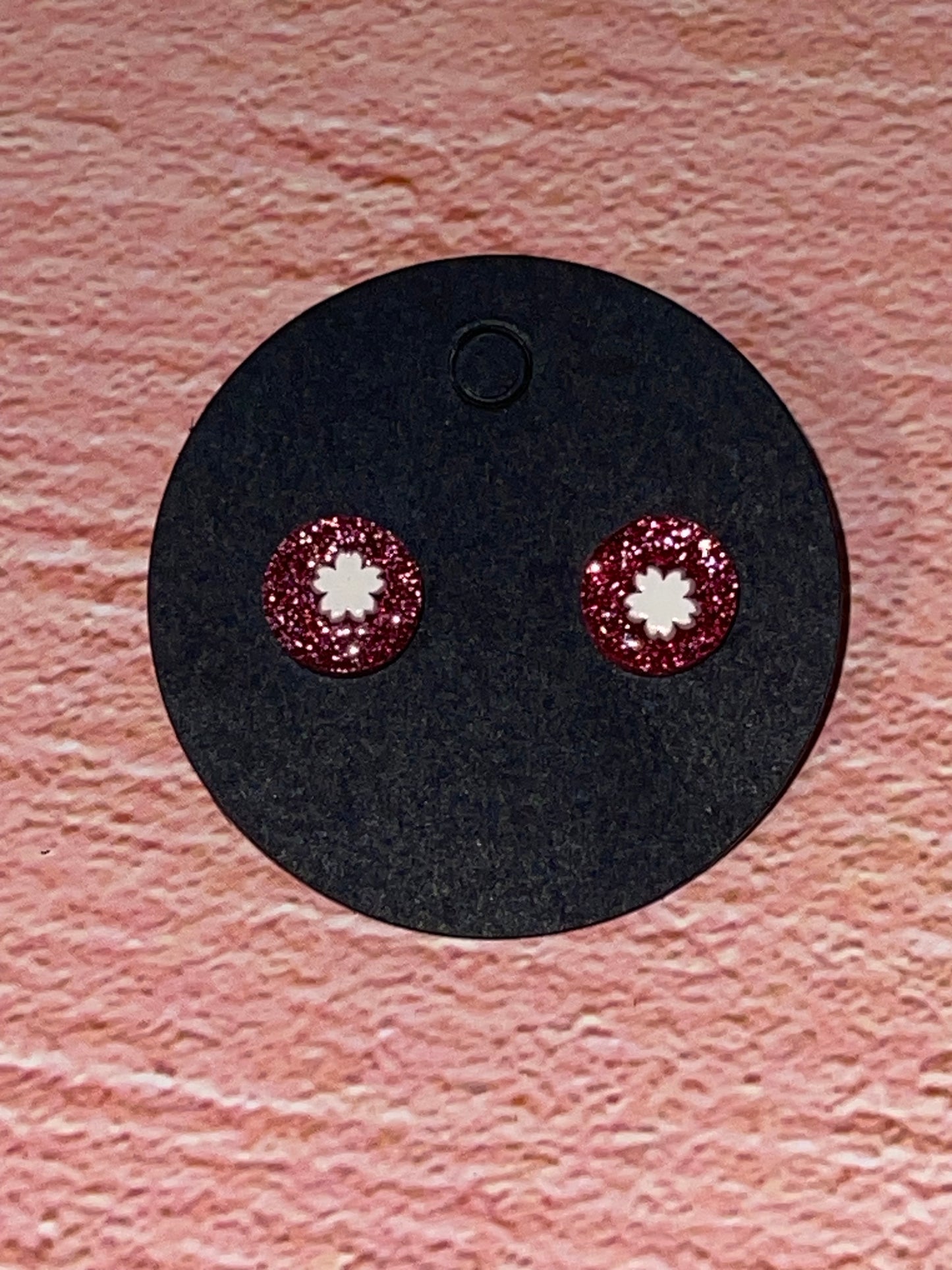 Fun Stud Earrings - Sparkling Acrylic with Nature Shapes