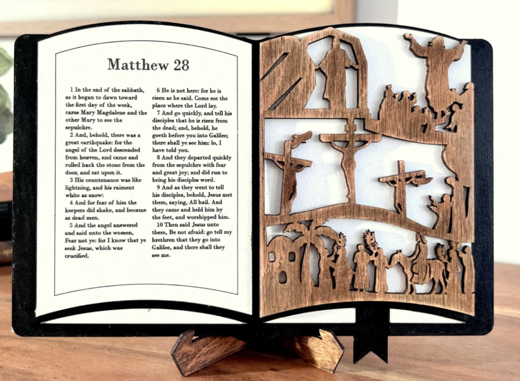 Open Bible Sign with Interchangeable Verses