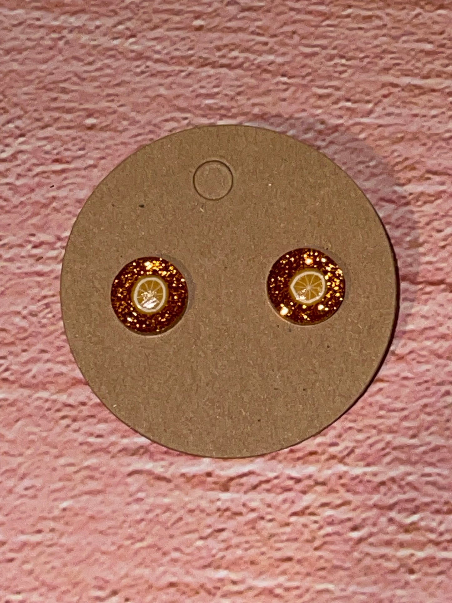 Fun Stud Earrings - Sparkling Acrylic with Food Shapes