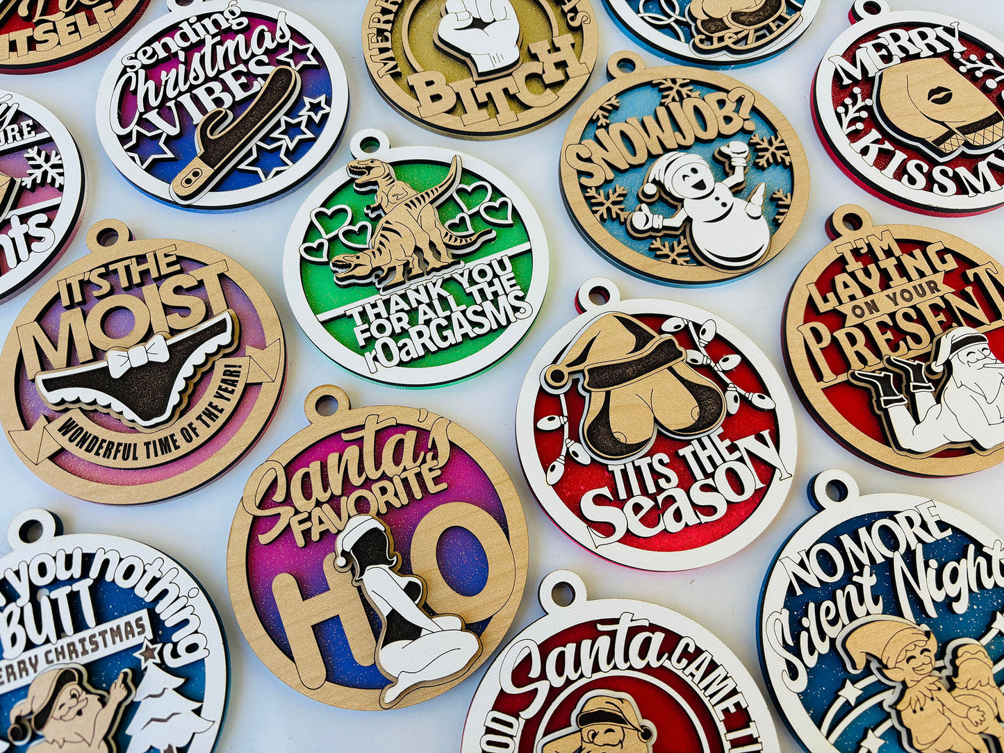 Naughty Christmas Tree Ornaments