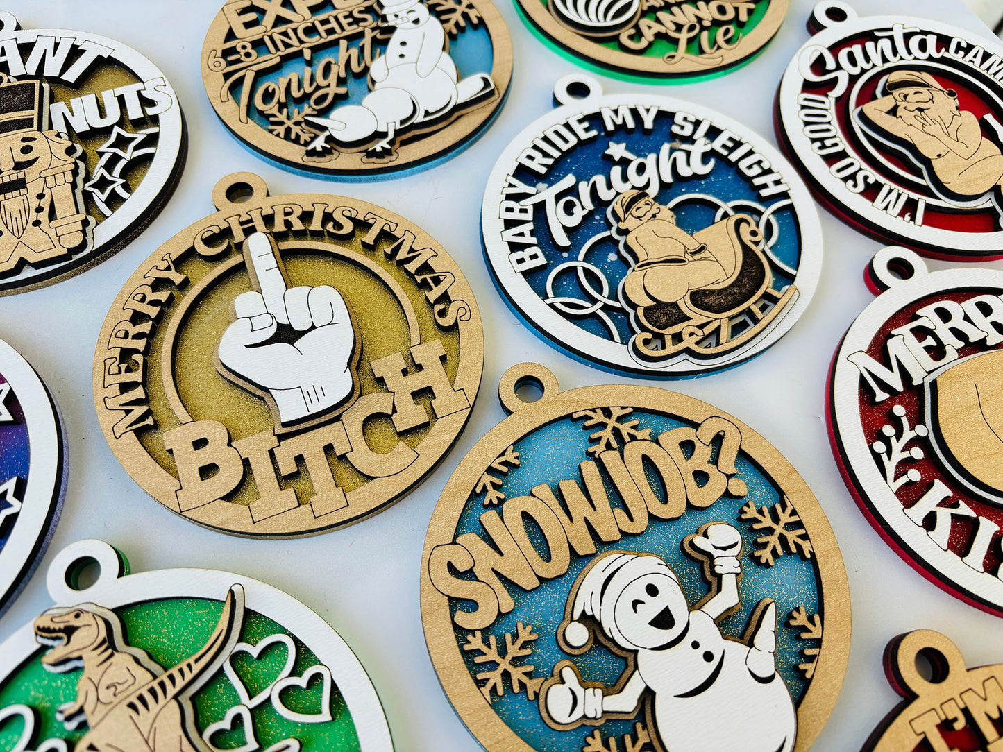 Naughty Christmas Tree Ornaments