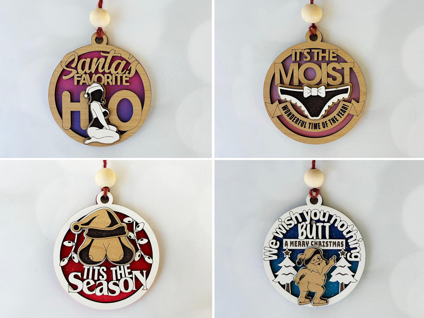 Naughty Christmas Tree Ornaments