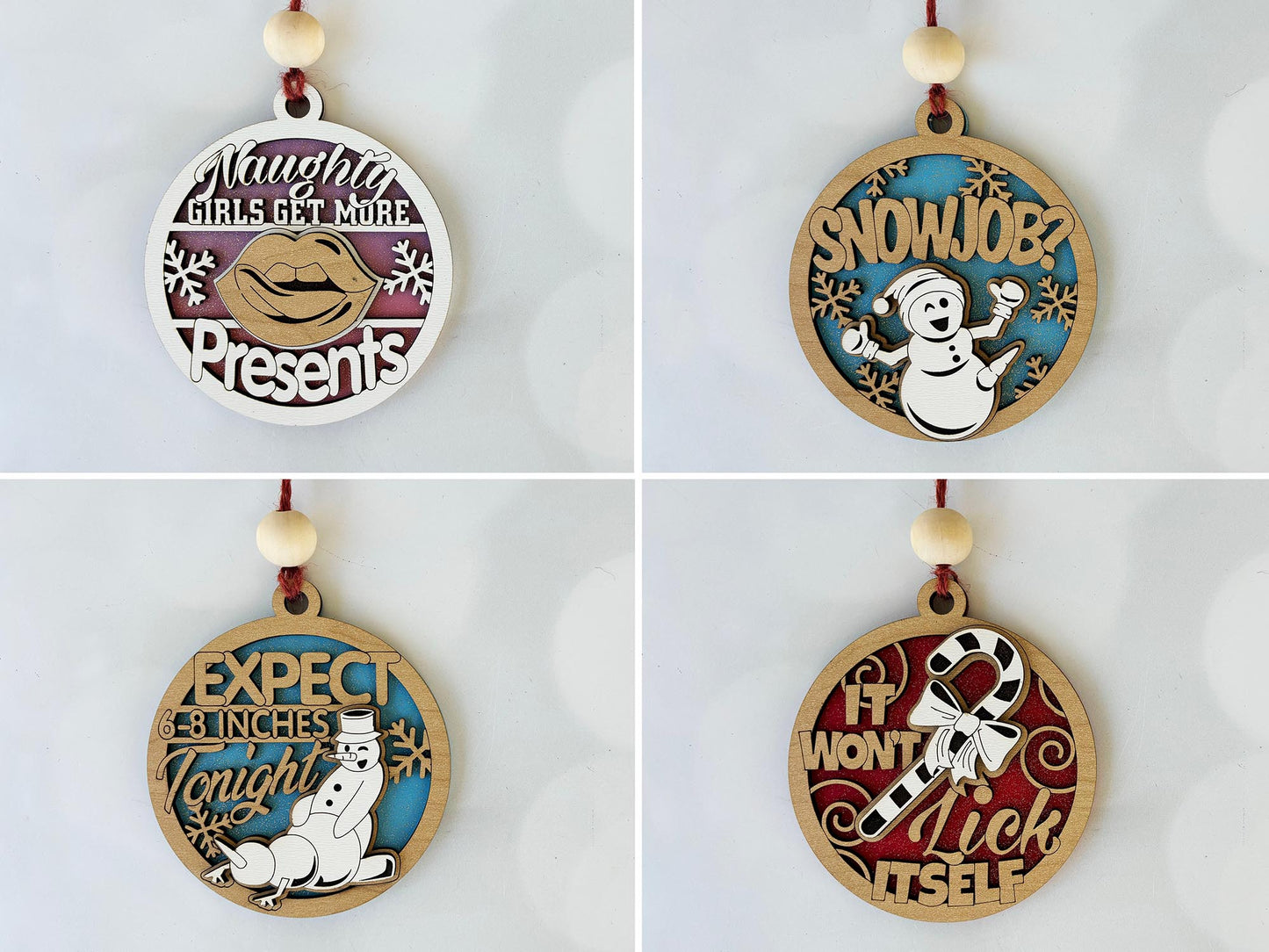 Naughty Christmas Tree Ornaments