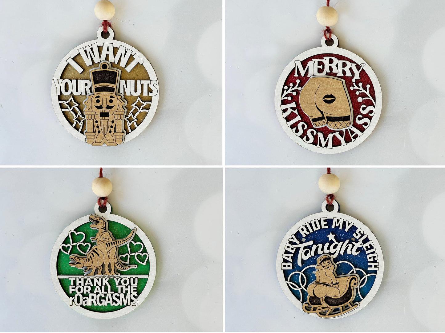 Naughty Christmas Tree Ornaments