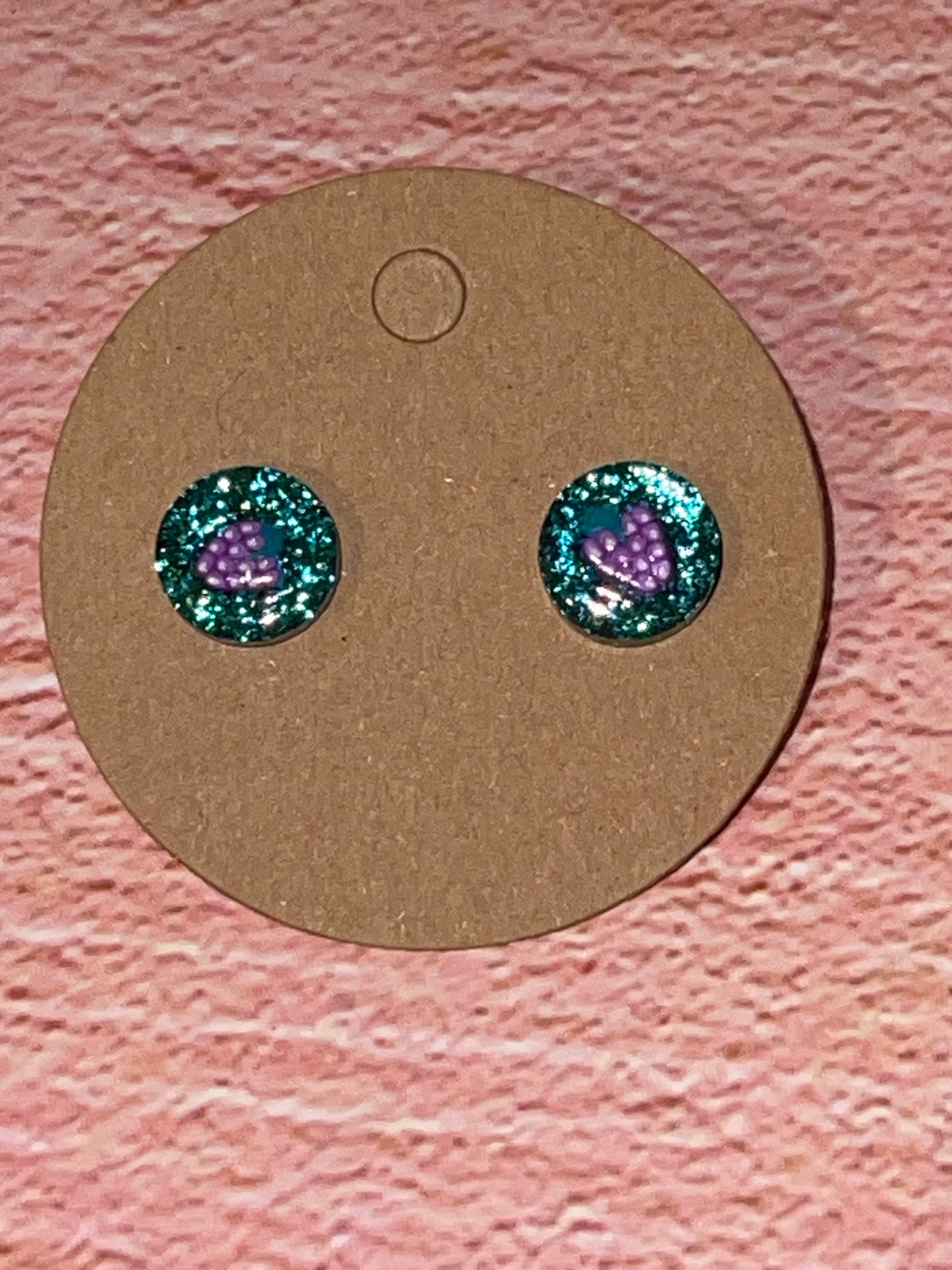 Fun Stud Earrings - Sparkling Acrylic with Food Shapes