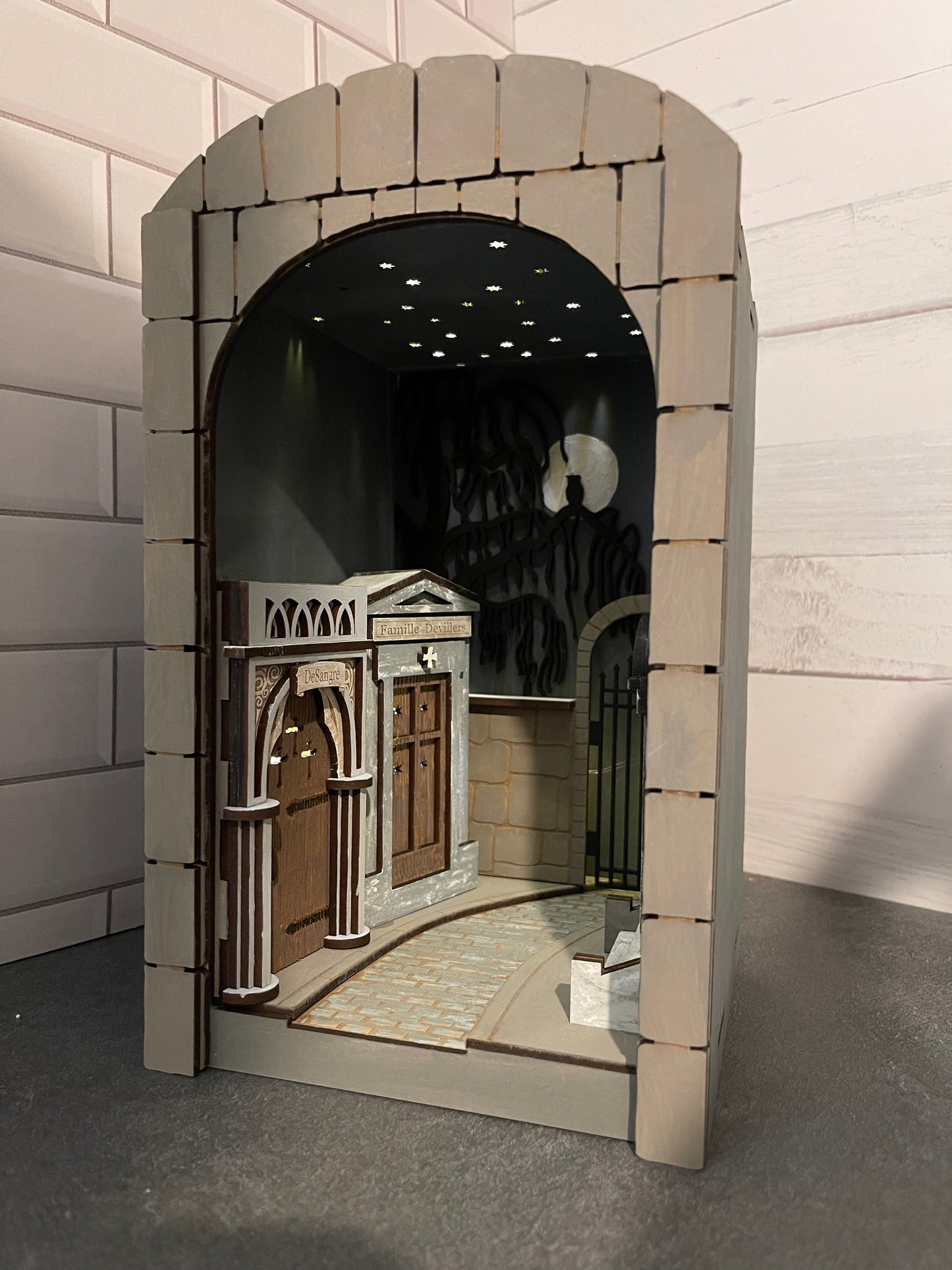 Cemetery Themed Book Nook