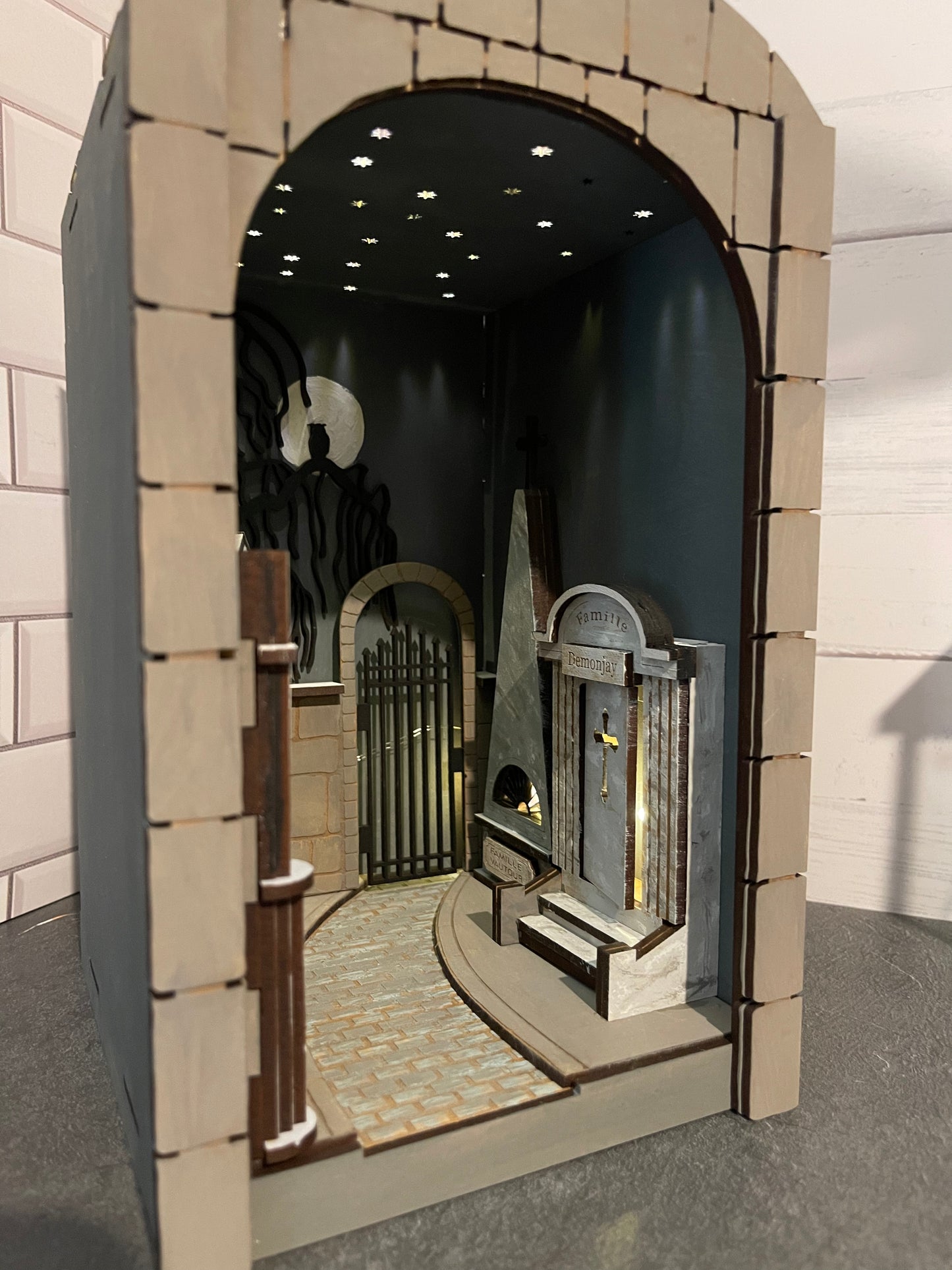 Cemetery Themed Book Nook