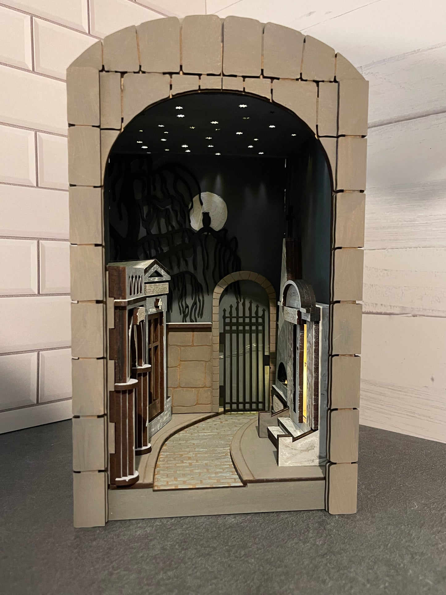 Cemetery Themed Book Nook