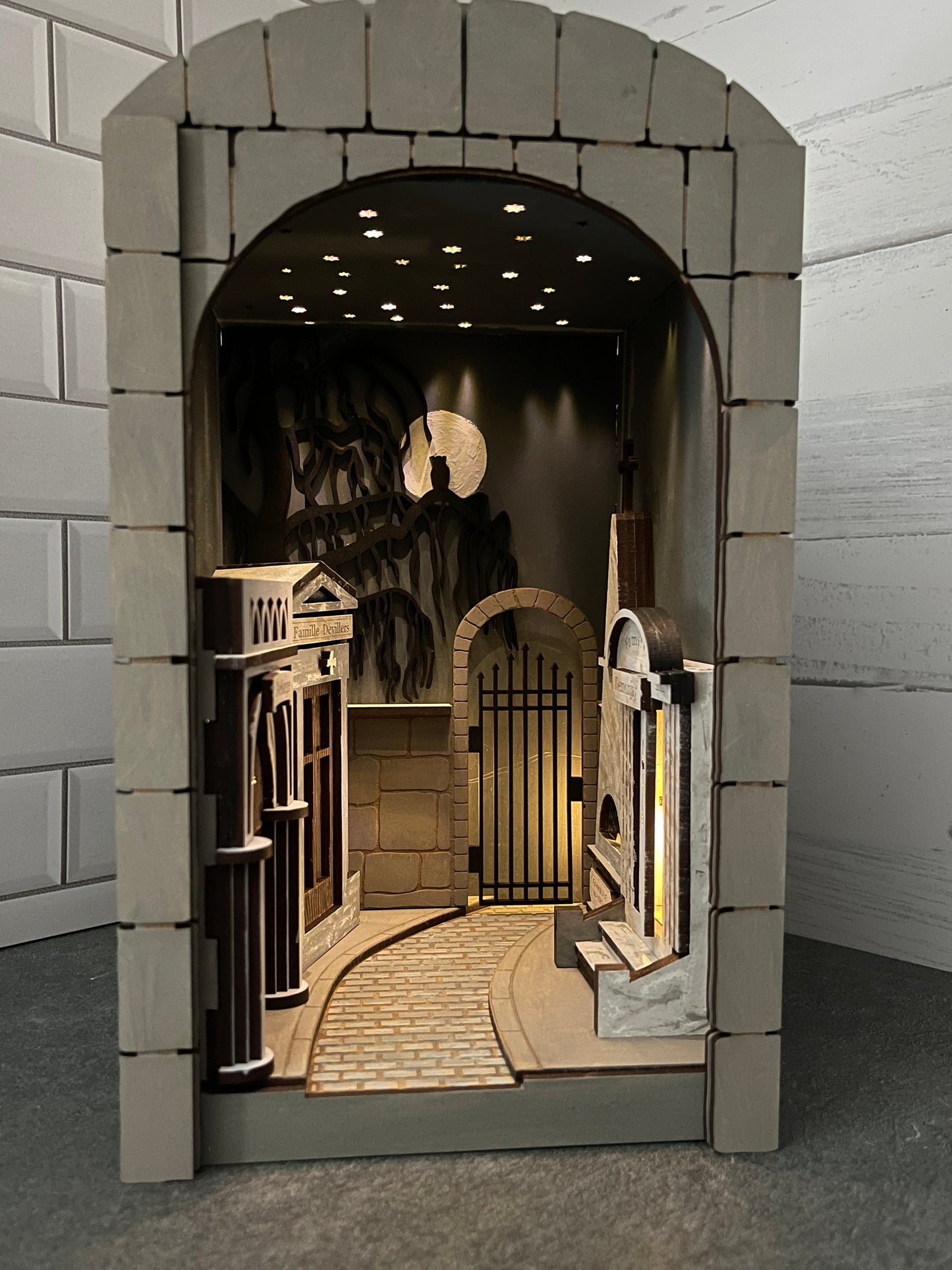 Cemetery Themed Book Nook