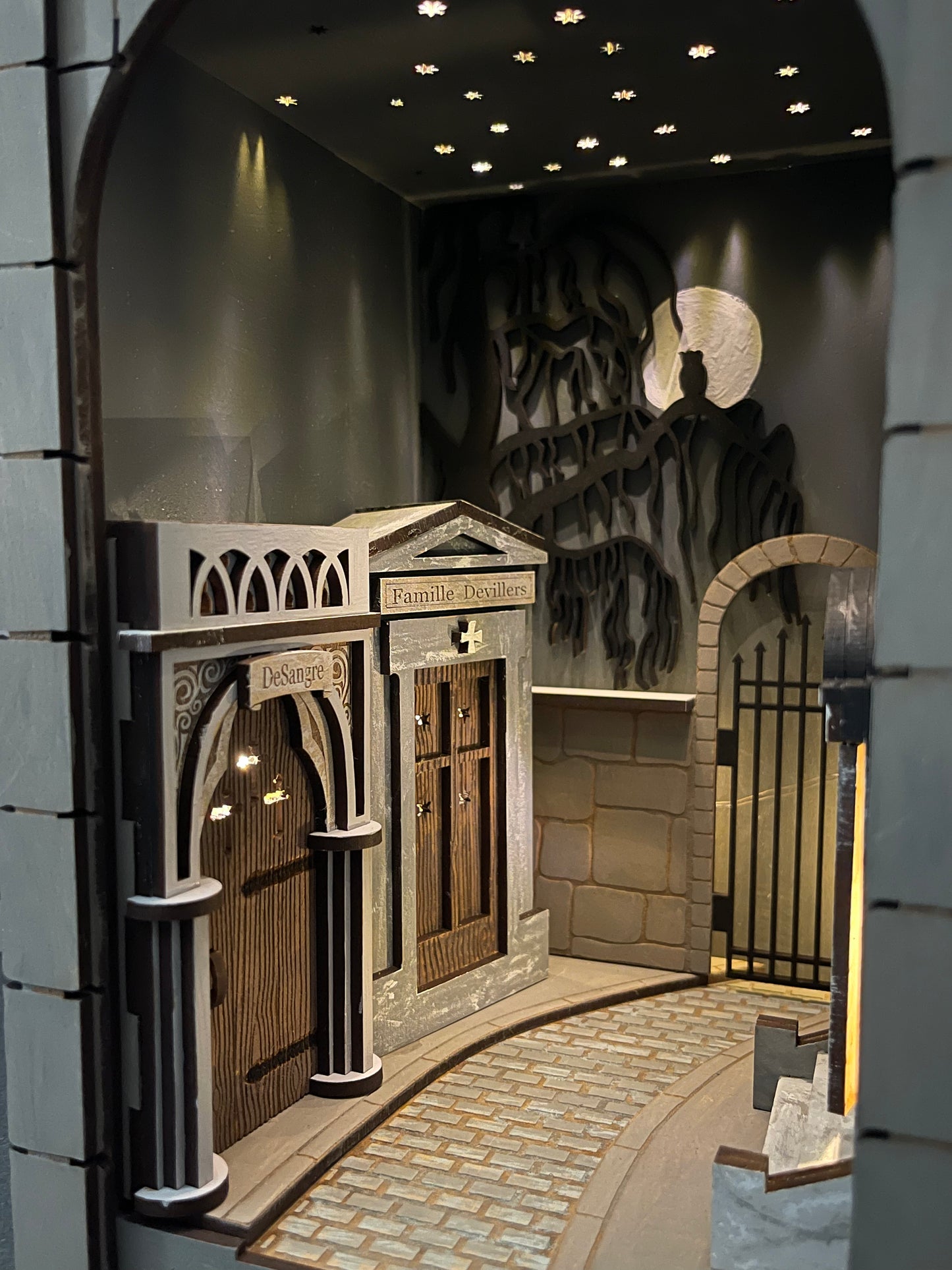 Cemetery Themed Book Nook