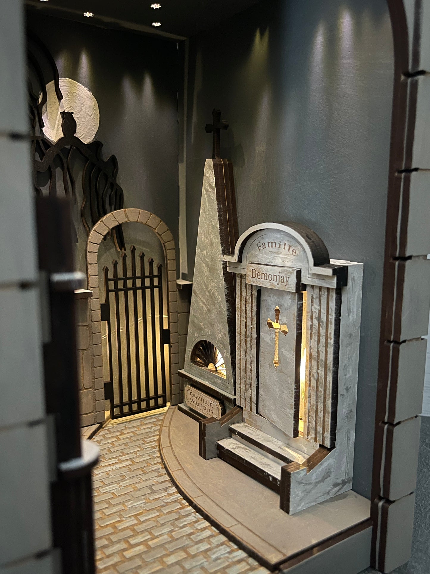Cemetery Themed Book Nook