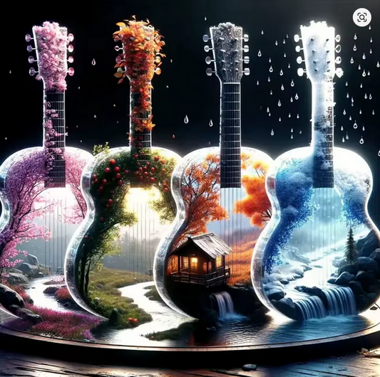 Large Diamond Art Painting Kit - Guitar Seasons