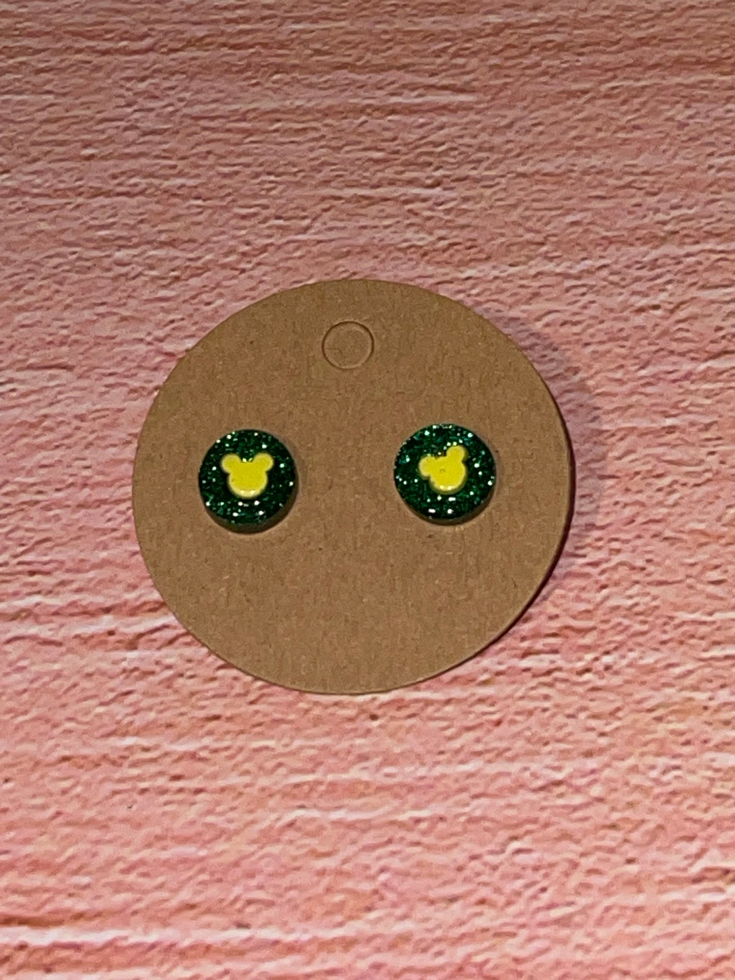 Fun Stud Earrings - Sparkling Acrylic with Nature Shapes