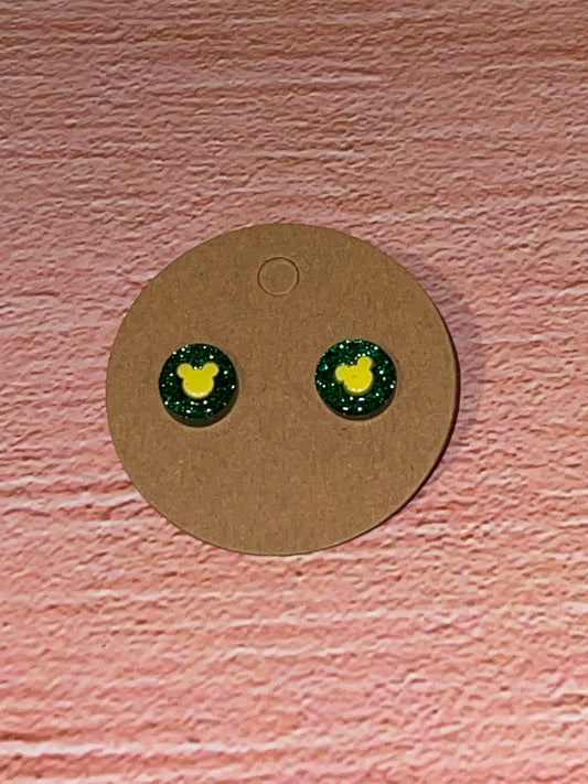 Fun Stud Earrings - Sparkling Acrylic with Nature Shapes