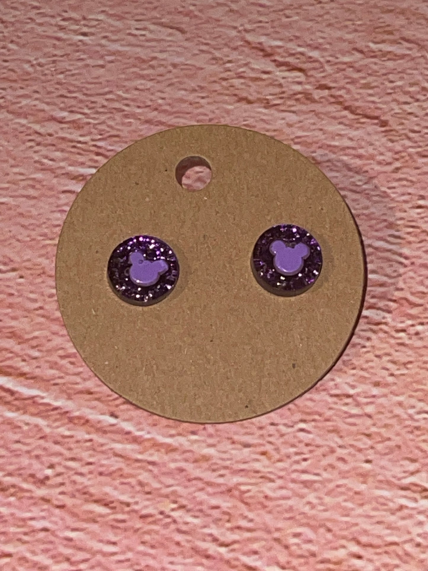 Fun Stud Earrings - Sparkling Acrylic with Nature Shapes