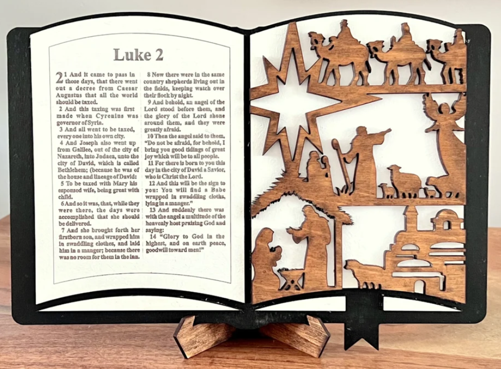 Open Bible Sign with Interchangeable Verses