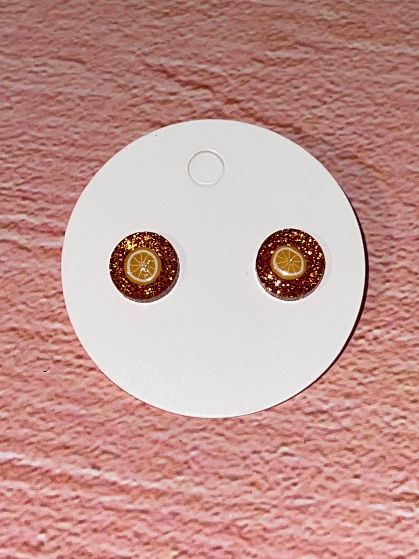Fun Stud Earrings - Sparkling Acrylic with Food Shapes