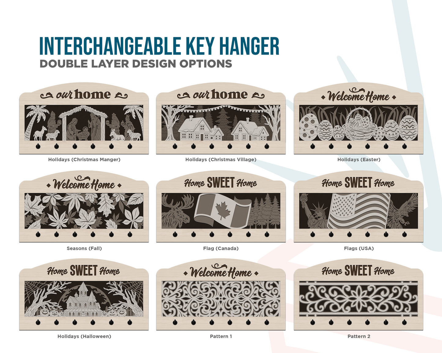 Interchangeable Key Hangers - Double Layer Insert