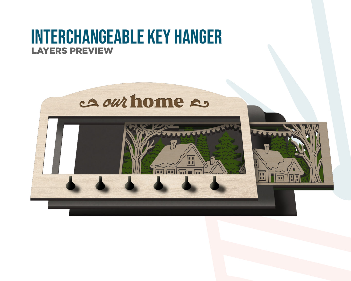 Interchangeable Key Hangers - Double Layer Insert