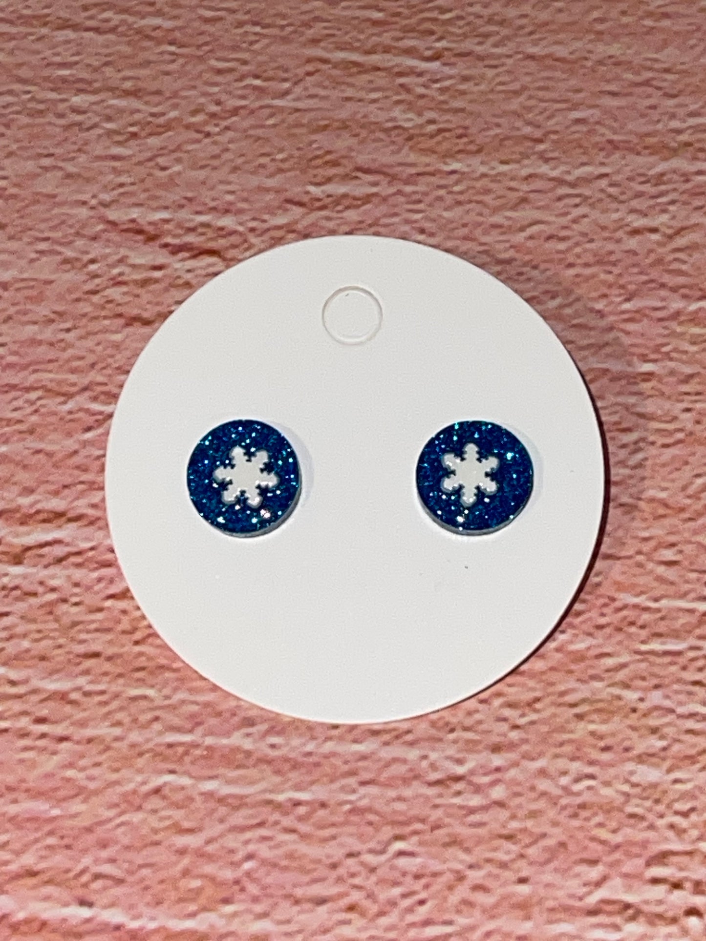 Fun Stud Earrings - Sparkling Acrylic with Nature Shapes