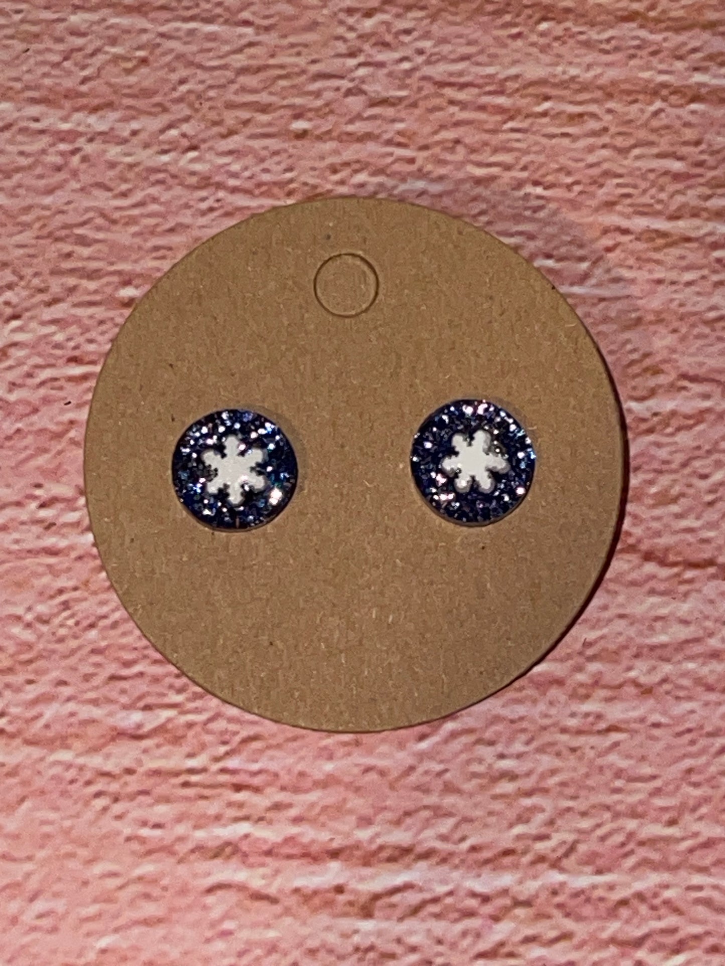 Fun Stud Earrings - Sparkling Acrylic with Nature Shapes