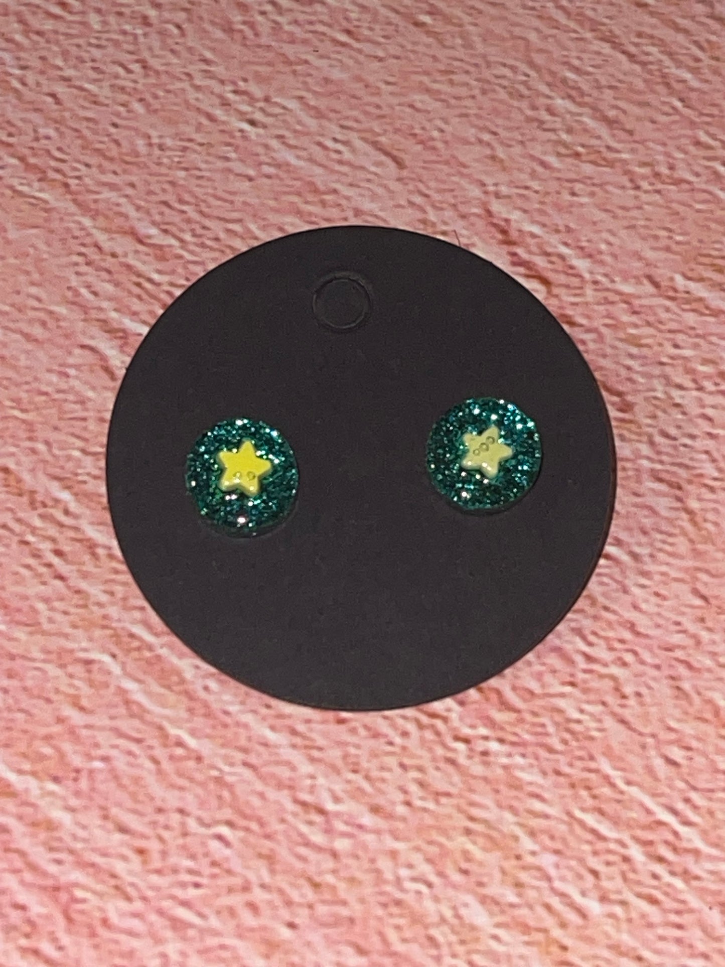 Fun Stud Earrings - Sparkling Acrylic with Nature Shapes