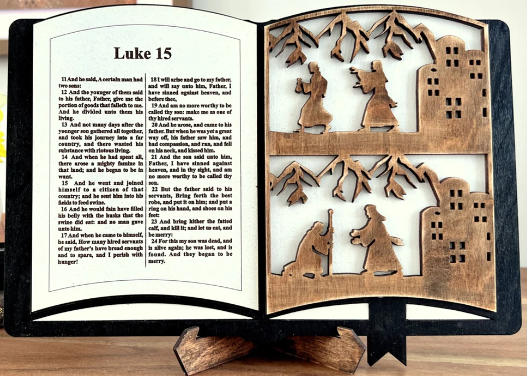 Open Bible Sign with Interchangeable Verses