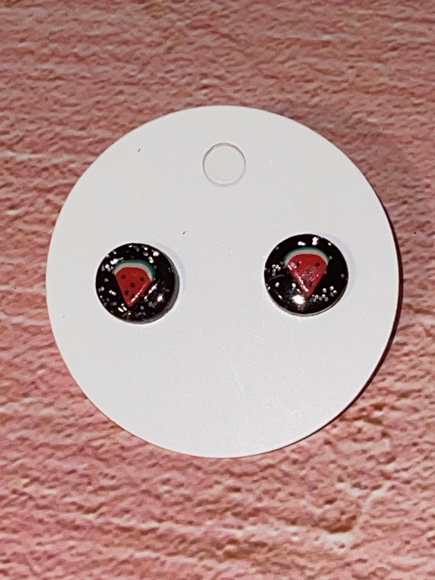 Fun Stud Earrings - Sparkling Acrylic with Food Shapes