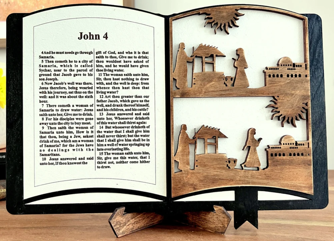 Open Bible Sign with Interchangeable Verses