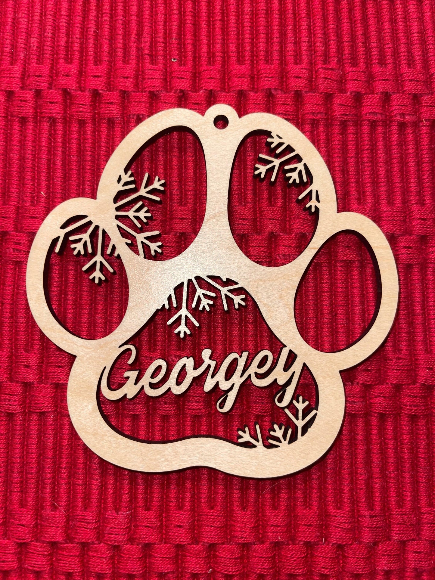 Paw Print Ornament - Personalized