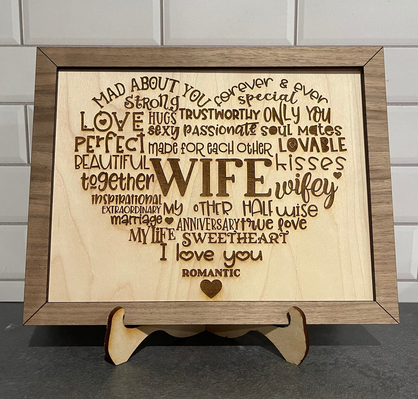 Family Heart Word Art Signs