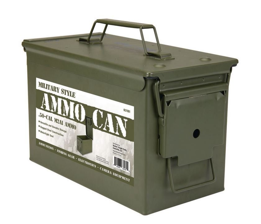 Metal 50 caliber Ammo Can, Personalized, Engraved, Military, Hunting, Storage