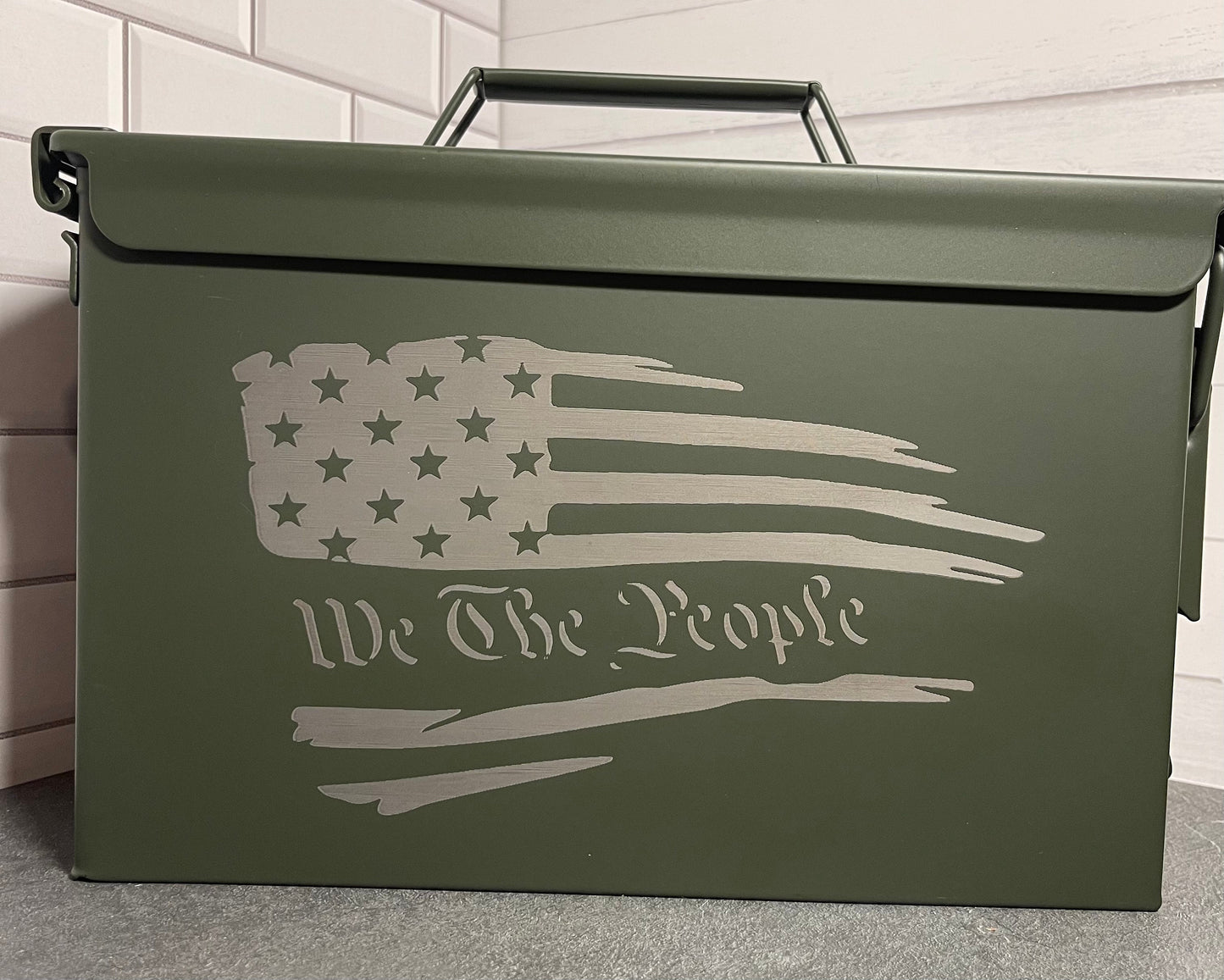 Metal 50 caliber Ammo Can, Personalized, Engraved, Military, Hunting, Storage