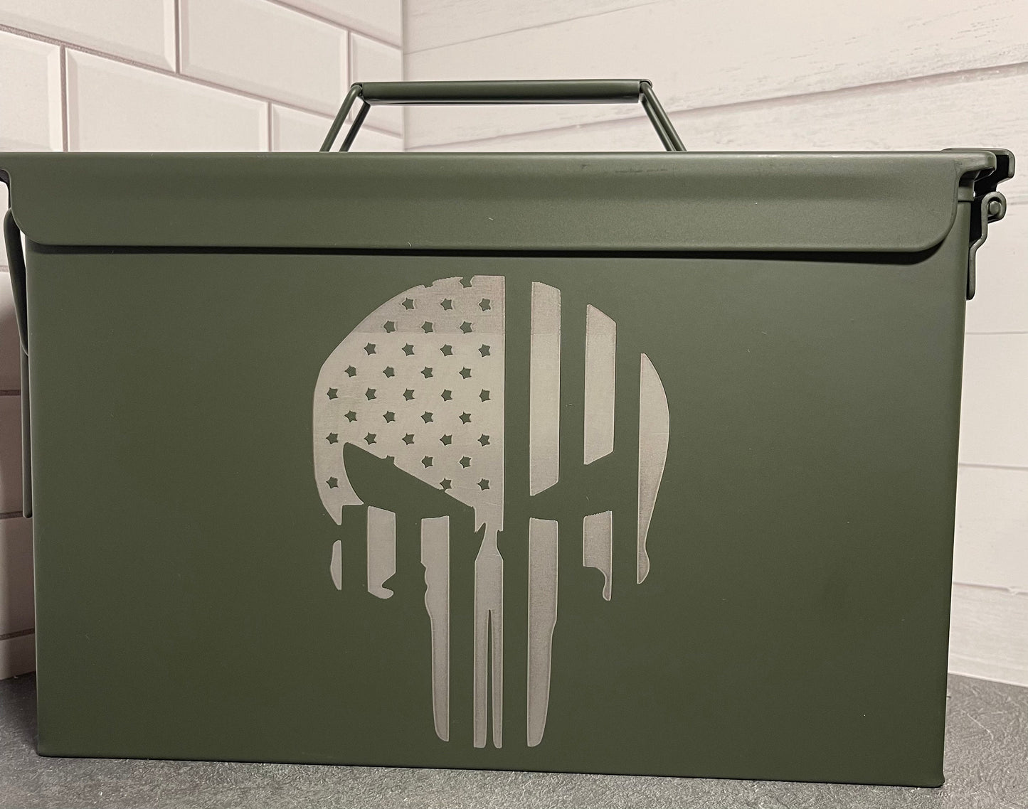 Metal 50 caliber Ammo Can, Personalized, Engraved, Military, Hunting, Storage